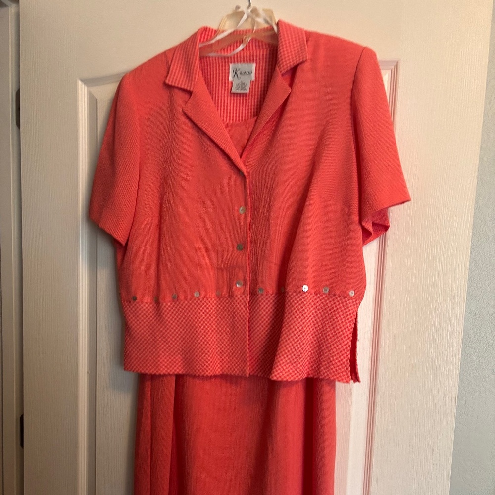 Coral Dress w/Short Jacket